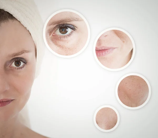 Güzellik kavramı - Cilt Bakımı, Anti aging yordamlar, gençleştirme, — Stok fotoğraf