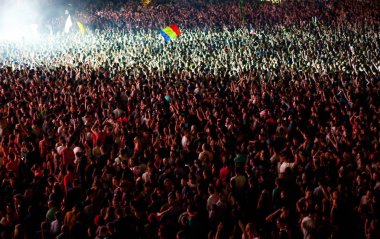 Konserdeki kalabalık - Yaz müzik festivali