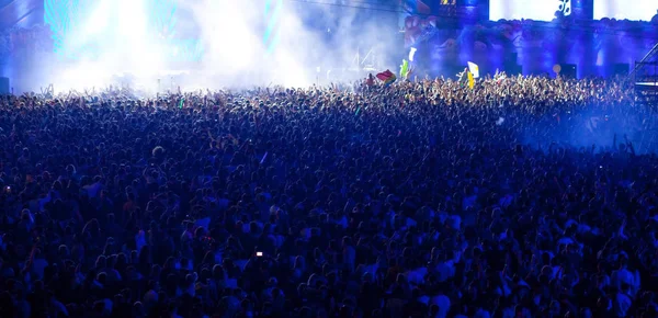 Konserdeki kalabalık - Yaz müzik festivali — Stok fotoğraf