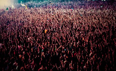 Konserdeki kalabalık - Yaz müzik festivali