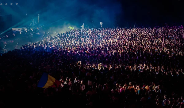 Multitud en concierto - festival de música de verano — Foto de Stock