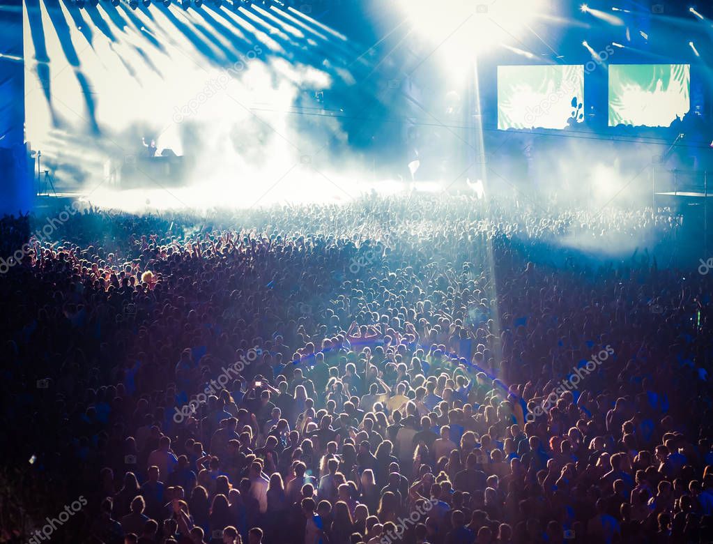 crowd at concert - summer music festival