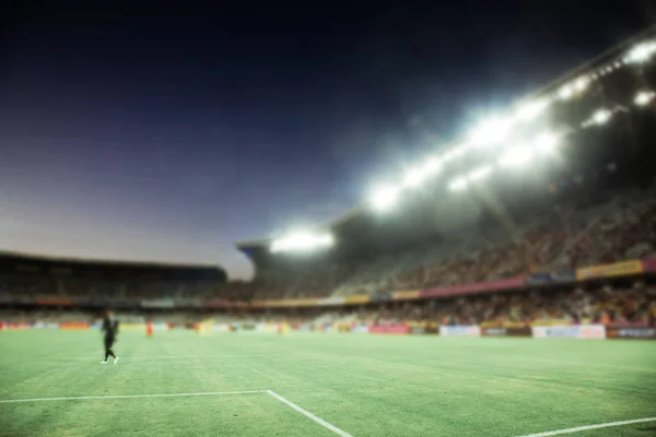 Abend Stadion Arena Fußballplatz defokussiert Hintergrund — Stockfoto