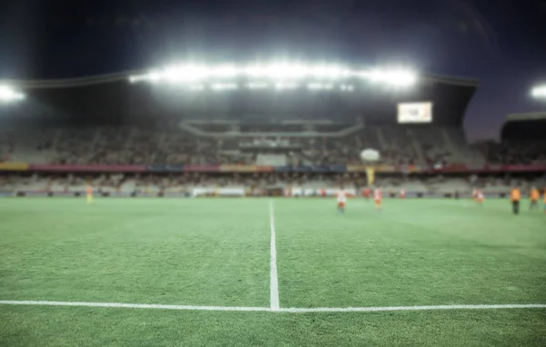 Abend Stadion Arena Fußballplatz defokussiert Hintergrund — Stockfoto