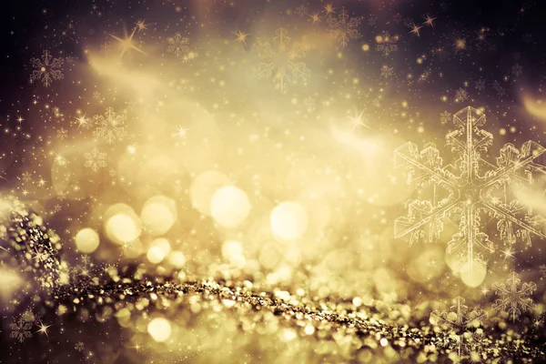 Astratto sfondo di Natale con luci di festa e spazio copia — Foto Stock