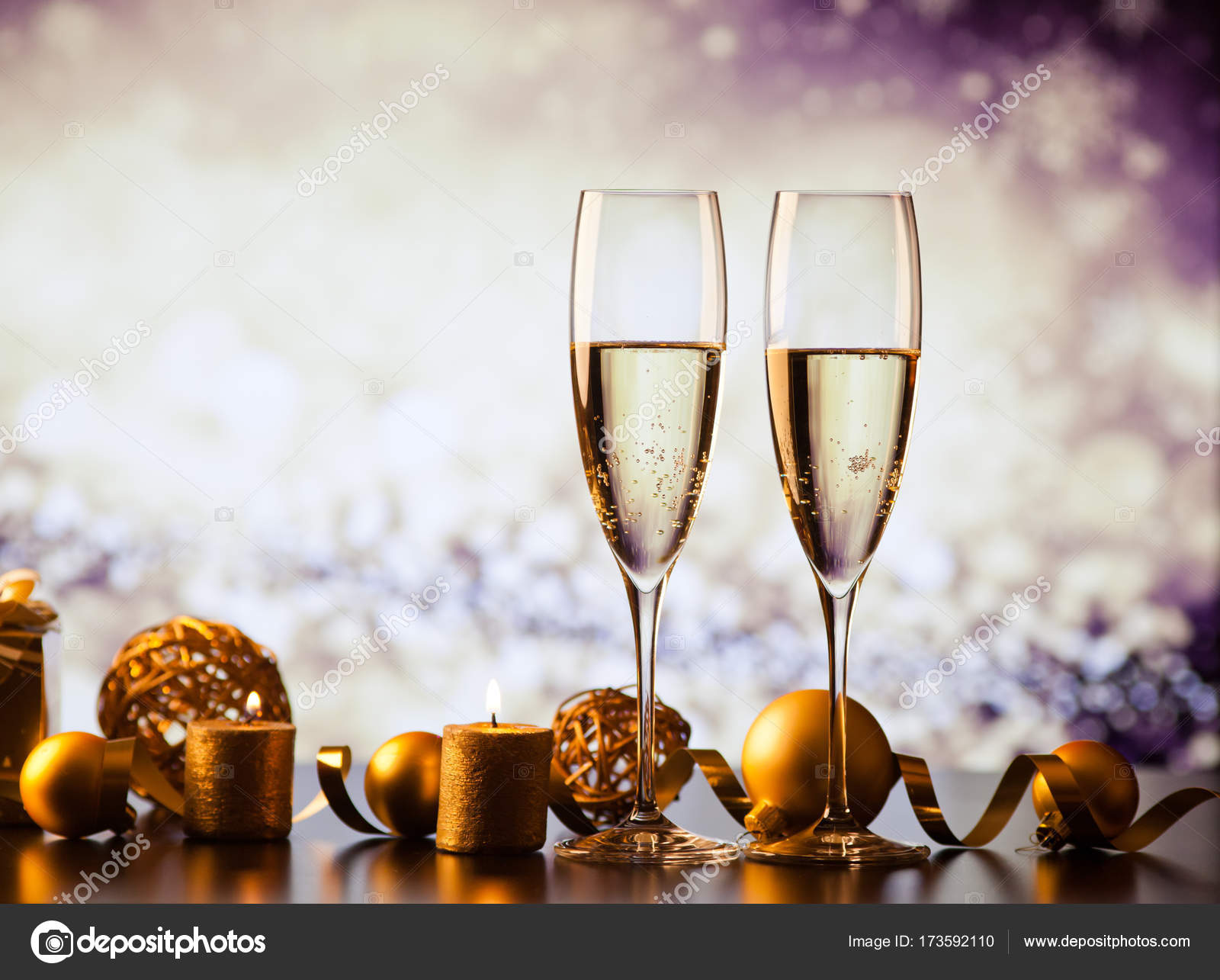 holiday champagne glasses