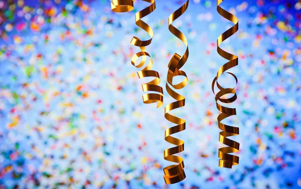 リボンと紙吹雪 - 新年のお祝い — ストック写真