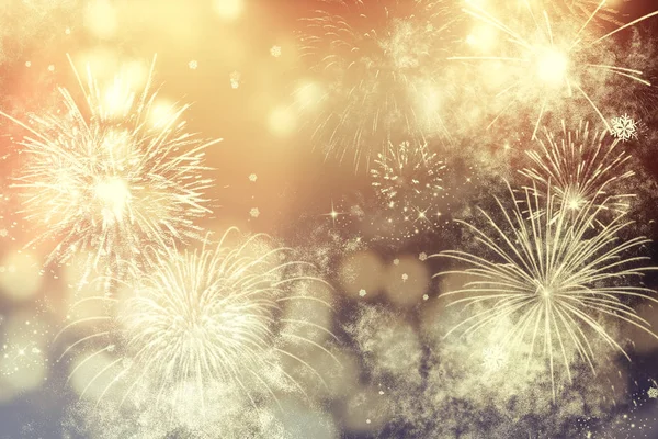 Фейерверки на Новый год и копировать пространство - абстрактный праздник backgrou — стоковое фото