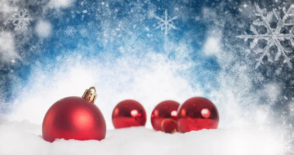 Red christmas decorations — Stock Photo, Image