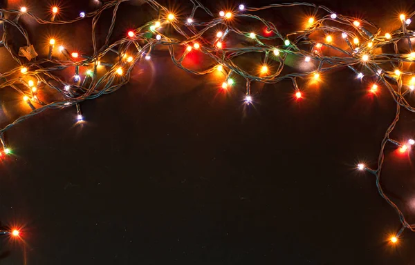 Luzes de Natal coloridas fundo — Fotografia de Stock