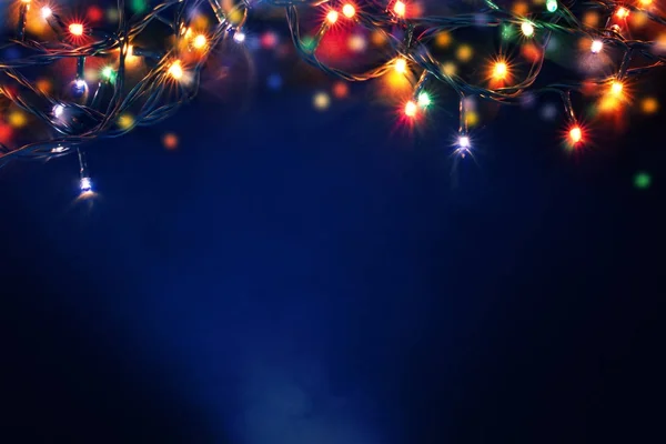 Colorful christmas lights background — Stock Photo, Image