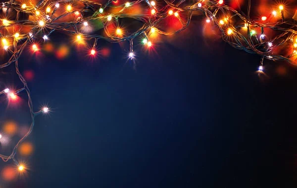 Renkli Noel ışıkları arka planı — Stok fotoğraf