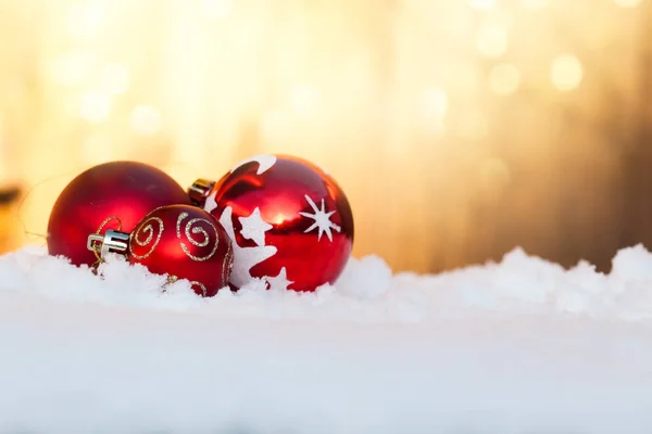 Taze kar Noel süslemeleri — Stok fotoğraf