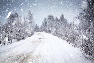 Noel arka plan karlı kış manzara 