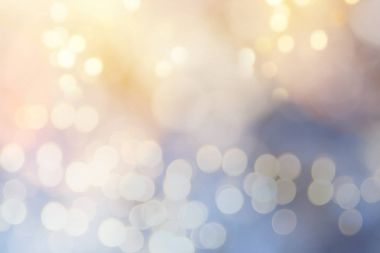 bulanık bokeh arka plan, Noel ışıkları ve kar taneleri