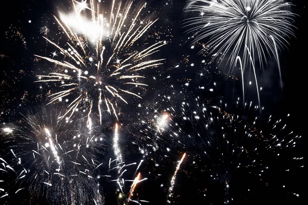 Tűzijáték Szilveszter és másol hely - absztrakt holiday háttérb — Stock Fotó
