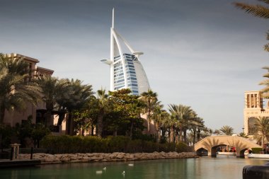 Dubai, Birleşik Arap Emirlikleri - Şubat, 2018: Görünümü Burj Al Arab, dünya dit '