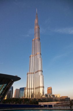 Dubai, Birleşik Arap Emirlikleri - Şubat 2018: Burj Khalifa, dünyanın en yüksek kulesi.,