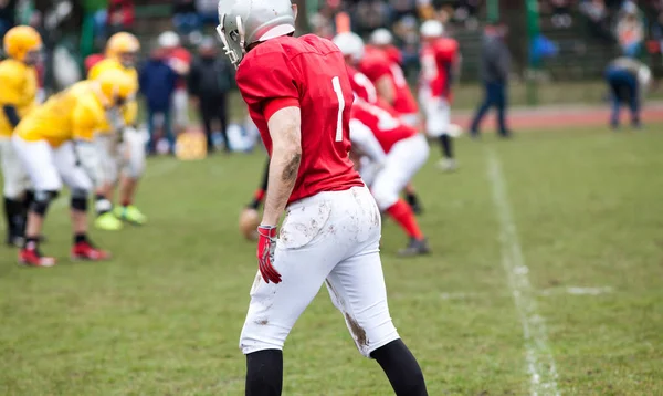 American Football - Spieler in Aktion — Stockfoto