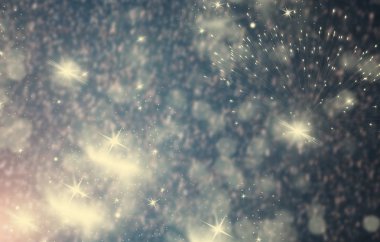 Işıklı ve şömineli soyut Noel veya Yeni Yıl arkaplanı