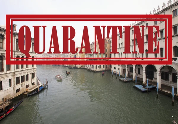 Quarantainewaarschuwing Italië Lombardije Venetië Onder Quaeantine Geplaatst Verband Met Uitbraak — Stockfoto