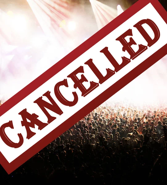 Public Event Cancelled Crowd Concert Coronavirus Measures — Stock Photo, Image