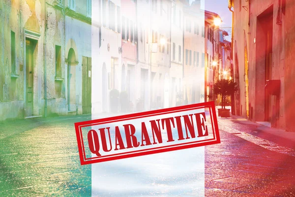 Coronavirus Wereldwijde Strijd Italië Quarantaine Covid Reisverbod Quarantaine — Stockfoto