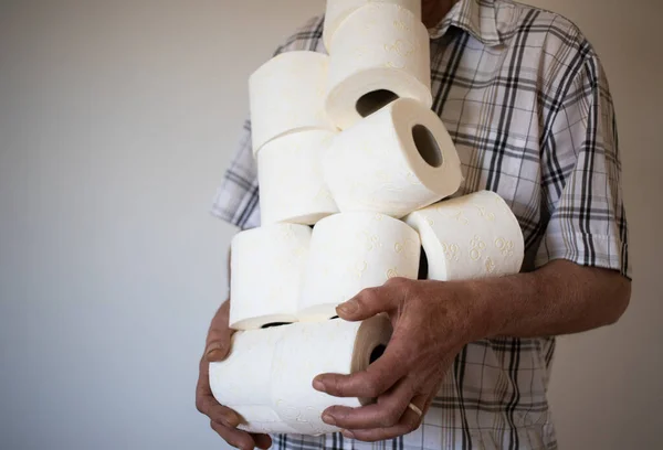Covid Паніка Купує Туалетний Папір — стокове фото