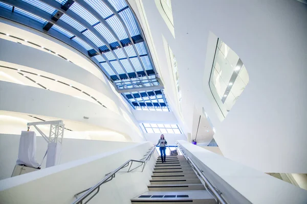 Viena Austria Enero 2018 Biblioteca Centro Aprendizaje Por Zaha Hadid — Foto de Stock