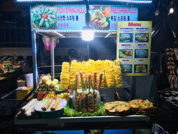 Vietnamese Street Food Shop Stand Side Way Local Food Hoi — Stock Photo, Image