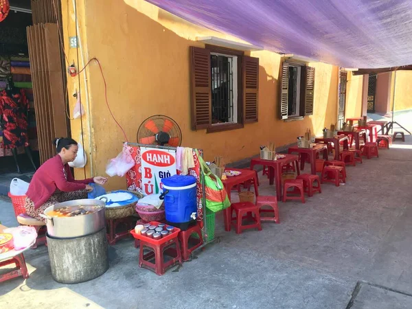 Vietnamese Local Street Food Style Enjoy Side Way Road Hoi — Stock Photo, Image
