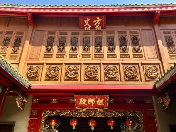 Építészet Kínai Stílus Dragon Kammalawat Templom Vagy Wat Lengnoeiyi Kínai — Stock Fotó