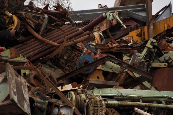 Afvalproducten Worden Gerecycleerd Tijdens Recycling Afval Recyclage Hun Grondstoffen Worden — Stockfoto