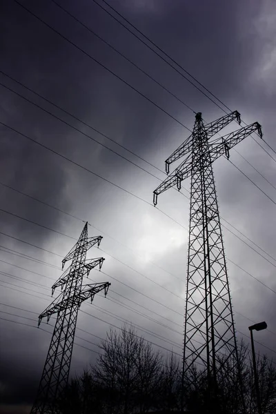 屋外の送電線 — ストック写真
