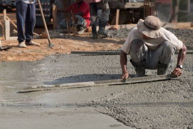 Sıvacı şap beton döşeme için