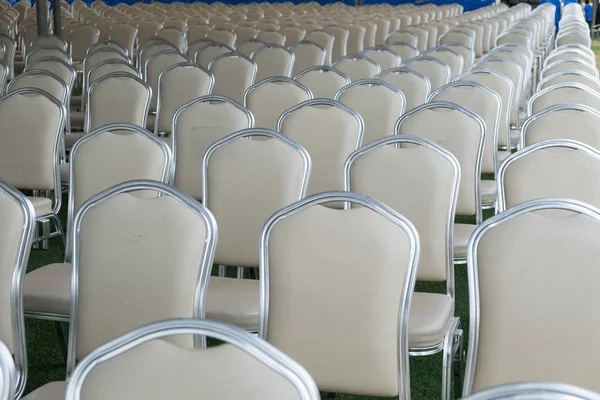 Row of white chair — Stock Photo, Image