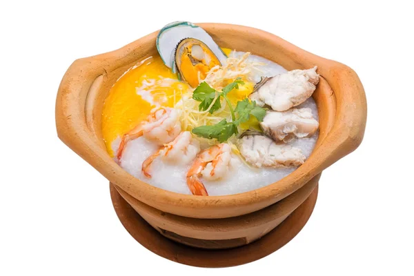 Owoce morza zupa ryż w ottery — Zdjęcie stockowe