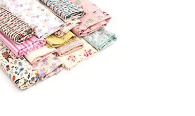 El sanatları, sanat projeleri için renkli kumaşlar