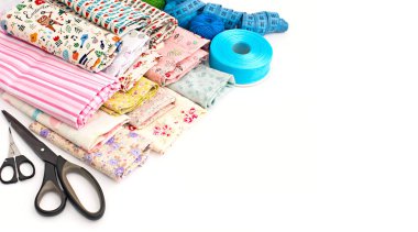 El sanatları, sanat projeleri için renkli kumaşlar