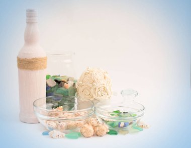 Deniz bir tema üzerine dekoratif kompozisyon