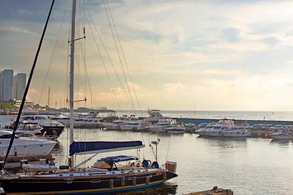 Parque Marino para barcos en la orilla del mar de Japón . —  Fotos de Stock