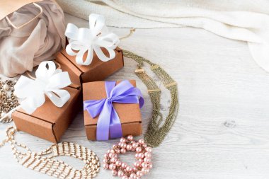 kutlama için hediye kutuları.