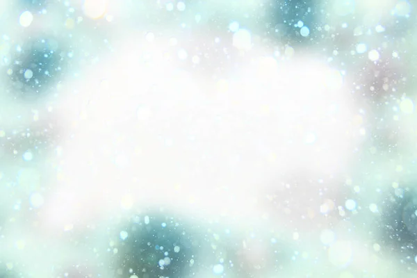 Festlichen Urlaub Hintergrund mit leichten zarten Bokeh-Effekt und Zeichnung dekorativen Schnee. — Stockfoto