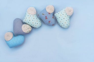 Dekoratif Tekstil kalp el yapımı.