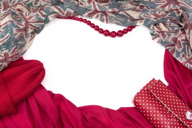 Dekoratif çerçeve draping Tekstil. Kırmızı model İngiliz bayrağı boncuk hediye çanta kadın aksesuarları eşarp.