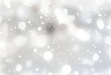 Şenlikli tatil arka plan ışık hassas bokeh etkisi ve dekoratif snow çizim ile.