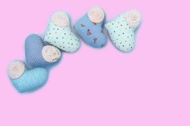 Dekoratif Tekstil kalp el yapımı.