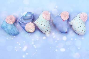 Dekoratif Tekstil kalp el yapımı.