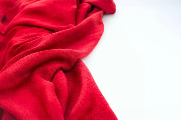 Fondo Decorativo Textil Pliegues Suaves Vista Superior Plano Lay — Foto de Stock