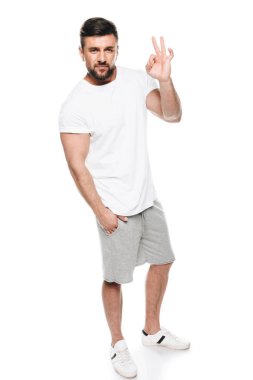 Man gesturing ok sign clipart